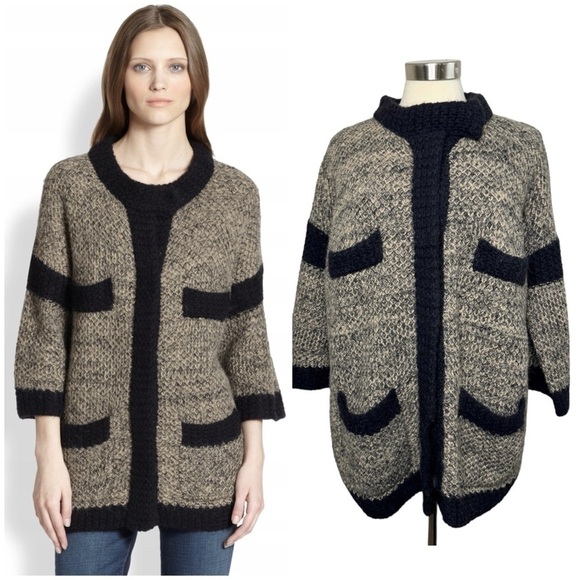 BY MALENE BIRGER Billipa Alpaca Wool Blend Cardigan size M - Picture 1 of 10